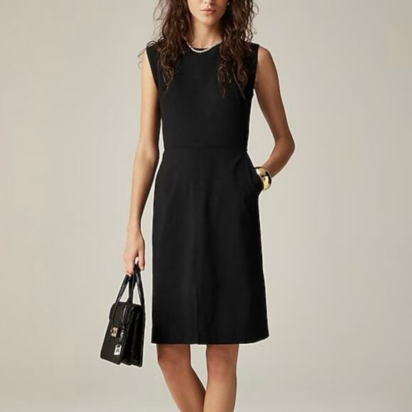 J.Crew Resume Dress Italian Wool Blend Black Size 18 NWT - Picture 1 of 9